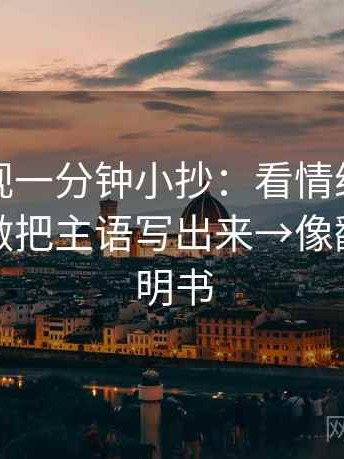 柚子影视一分钟小抄：看情绪替代证据吗→做把主语写出来→像翻折页说明书