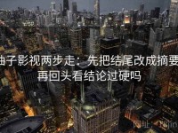 柚子影视两步走：先把结尾改成摘要，再回头看结论过硬吗
