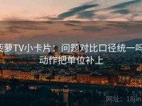 菠萝TV小卡片：问题对比口径统一吗，动作把单位补上