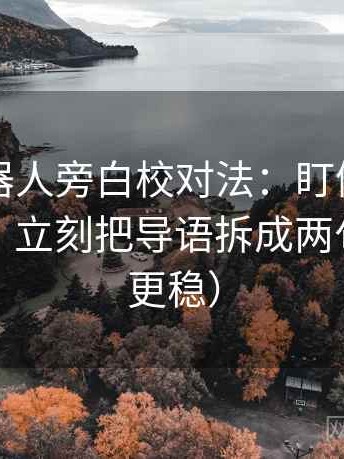爱看机器人旁白校对法：盯例子被当规则吗，立刻把导语拆成两句（读完更稳）