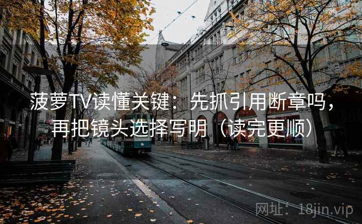 菠萝TV读懂关键：先抓引用断章吗，再把镜头选择写明（读完更顺）